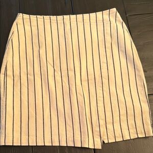 Madewell Striped Cream and Navy Women's Skirt